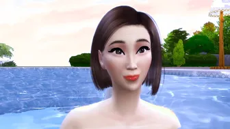 StepSon Fucks Sleeping Korean StepMom After Swimming Into The Pool | Korean StepMom And Son
