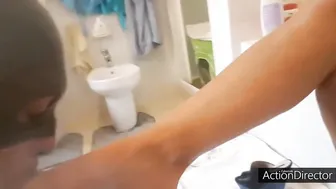 Lick toes pissing inside mouth cum on face