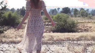 OUTDOORS sex Intense fucked on wild nature. Risky outside nailed