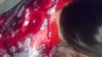 The hostess of the hotel does fellatio