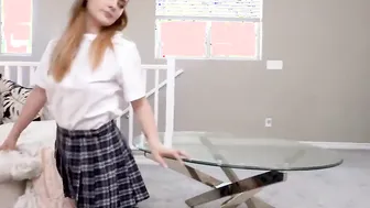 Stepdad Bobby Beefcakes is working on stretching her step-daughter Kinsley Kanes tight sweet cunt.