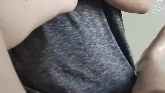 Leaf porn video – The first toejob to my BF he jizzes on them