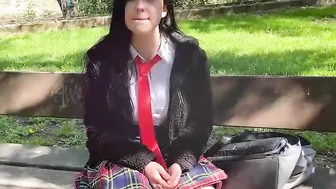 Young goddess makes her porn debut with a huge dick after leaving her bf