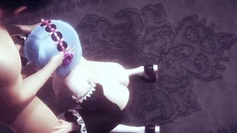 Re Zero Anime - Rem Head with point of view (Uncensored) - Japanese oriental Manga animated game porn