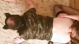Sasha Earth bro getting strap on by dominant women girlfriend female domination
