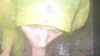 Freaky Gf Offered Fellatio with Raincoat Into Shower With Cum On Face