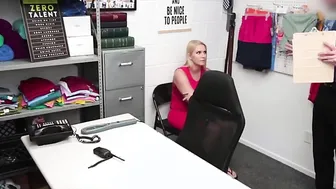 Burglar Skank Trying Avoid the Prison Had to Satisfy the Store Guard (Vanessa Cage Mike Mancini)