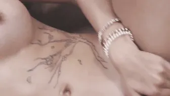 Thin African Hottie gets fingering and squirting during sex