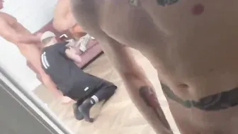 Monica Fox getting double nailed into working anal group sex at once