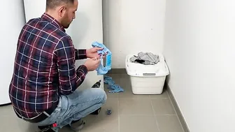 Stepdaddy caught cum on my strings
