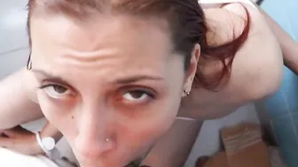 My sister-inside-law suprises me on the toilet for a quick boned while my wifey is gone (INCREDIBLE SEXY filthy talk) pov