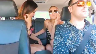 DRIVER REACH ME-THE ANUS  Wild Diana and Julia gotten their booty banged and squirt on the driver