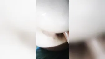 Peeing inside her tight little hole