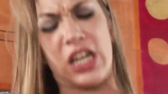 Slim blonde teenagers butt plowed by a gigantic penis