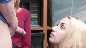 Blonde 18 Sierra Nicole tried to save her stepmom on a cops huge cock