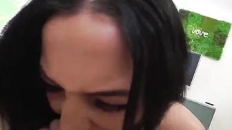Beautiful dark hair with huge booty and babe pierced melons getting boned doggy style by her freaky step brother pov - Mila