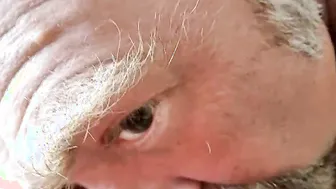 Shaved daddy blows a sex toy and then fucks his perky bimbo with it