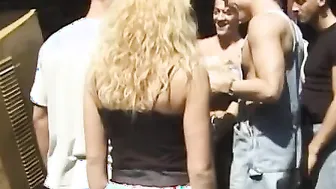 Hardcore blonde getting bunch of rough dicks