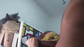 BLONDE milf SUCKING OFF UP TO DRAW MILK FROM THE BOTTLE (COMPLETE ON RED)