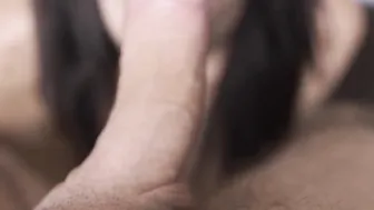 Babe Stepsister Blows Penis Close-up and Fucks Loudly