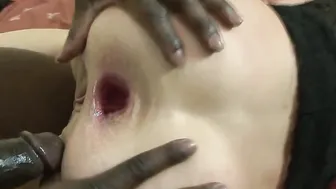 Ugly Asian bimbo anal wrecked by african cook ANAL big black cock