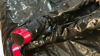 Cum on African Patent Leather Boots
