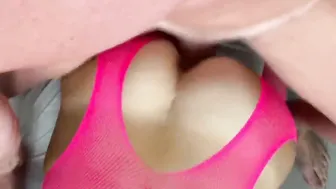 Mom stepmom inside fishnet pantyhose anal banged and cum on