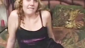 Lusty white whore spreads her legs wide for bbc