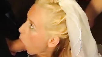 Gang Bang with gigantic big tit bride Part one