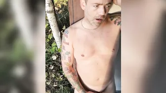 Outside adventure into abandonned building Scared to got caught nude