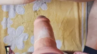 DEAN SLADE GETTING PLOWED WITH STRAP-ON AND HUMONGOUS 10 INCH KING DICK VIBRATOR HOT SEXY BEAUTY