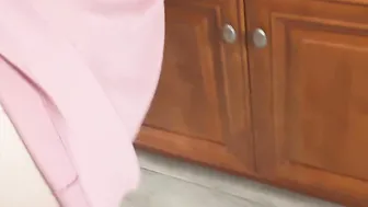 Pregnant Hoe Bent Over Counter Getting Boned into Ginger Asspussy by Thick Penis