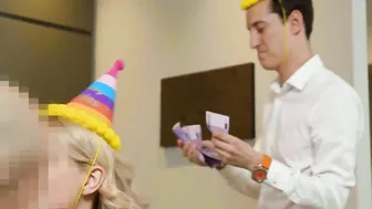 HUNT4K. Skank blonde has anal sex with stranger while her man watches this