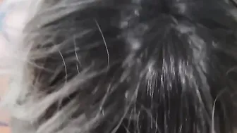 HUGE JIZZED FACIAL after being Spit-Roasted with Daddy’s Penis  toy