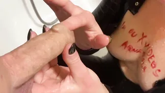 Peeing on Me and Foreskin play by my finger and tongue finally hand and Blow Job and cumshoot on me