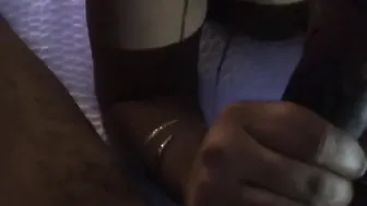 Cheating Skank Fiance Blowing Penis Blindfolded