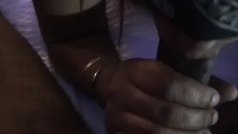 Cheating Skank Fiance Blowing Penis Blindfolded