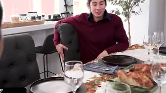 Family Rubs - Strict Stepdad Teaches His Bratty Step Daughter And Stepson How To Be More Thankful