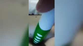 My GF poking her belly button so rough