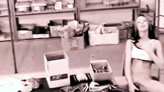 19 Yo masturbates on the job with sex toy