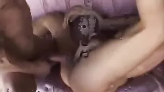 milf moans with satisfaction while ride dong reverse cowgirl