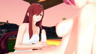 Futa - Fairy Tail - Sherria Blendy x Erza Scarlet - Cartoon