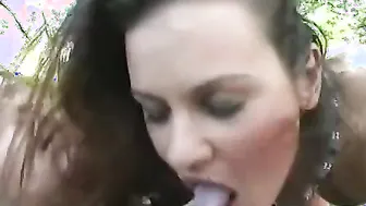 2 lasses kiss and caress 1 Goddess on boobs and
