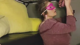 Thursday DICK-MILKS  BLOWS a Gigantic Penis Under Her GloryTable