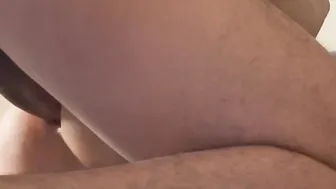 Nymphomaniac Hispanic is shocked how gigantic his dick is
