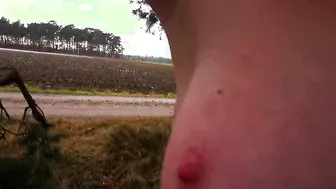 70 slaps to her hooters and some on her butt