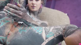 DOUBLE ANAL from tattoo sluts ANUSKATZZ / DAP with drink gape prolapse - emo - gothic