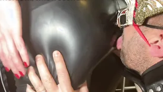 Lick my pvc covered butt