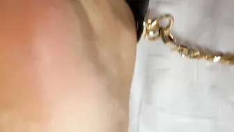 smelling her incredible toes bound with gold chain and soaked with milk