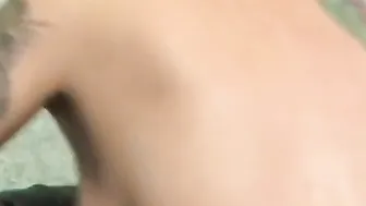 Gigantic breasts screams while being banged doggy style